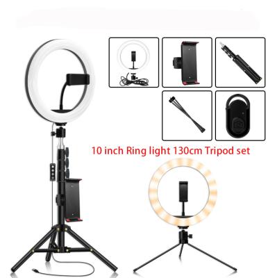 China PORTABLE Selfie LED Ring Light with Tripod Stand for Makeup LED Light with Phone Holder Live Makeup Ring Light for sale