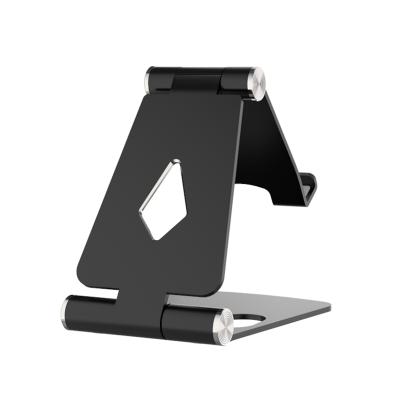 China Waterproof Portable Folding Stand For Smartphone Mobile Phone Adjustable Metal Phone Holder Frames Aluminum Alloy Foldable Phone Stand for sale