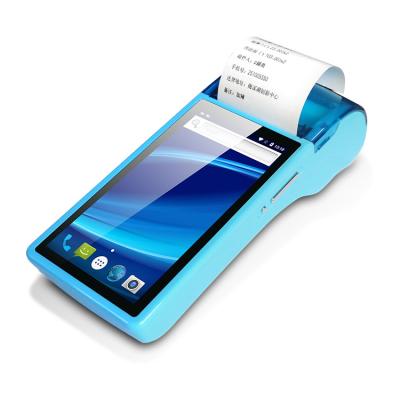 China SDK 5 inch android6.0 touch screen 4000mah pos system 58mm handheld printer for sale