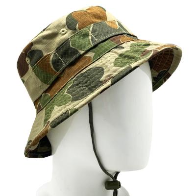 China High Quality Sun Brim Bucket Hat Camouflage Camouflage Designer Sun Brim Hat High Quality Short Protective Striped Hat OEM ODM 100% Cotton for sale