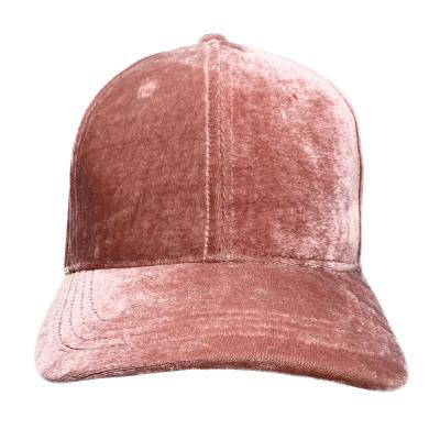 China breathable & Reflective Solid Color Waterproof Fleece Gorras Hat Sports Hat Curved To Brim Hat 6 Panels Girls Pink Color Adjustable Back Custom Wholesale for sale