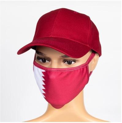 China Qatar 2022 World Cup Mask Fashion Printing Washable 2022 Flag Mask World Cup Cloth Mask YB-2022028 for sale