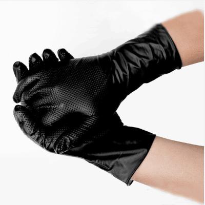 China Industrial Black Automotive Nitrile Vinyl Car Repair General Purposes Use Heavy Duty Mechanic Mechanic Gloves for sale