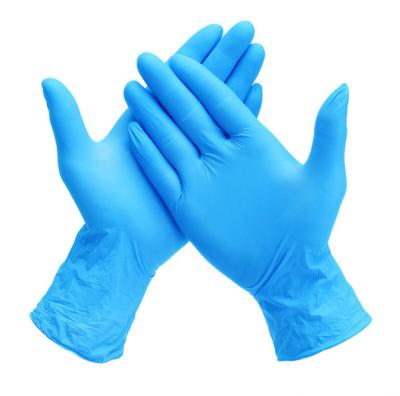 China Work Taboo Household Safety Hotel Work Disposable Blue Black Nitrile Blend Glove for sale