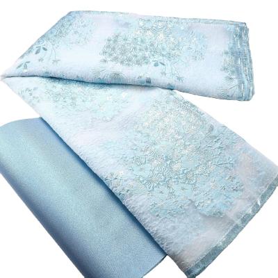 China Customizable Color African Brocade Jacquard Fabric with and Jacquard Damask Design for sale