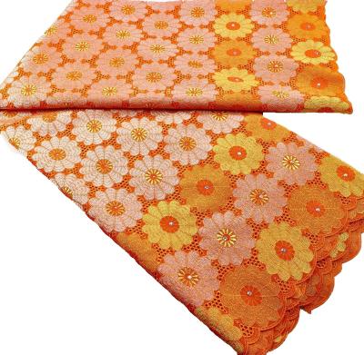 China 2023 Newest design swiss voile lace good quality swiss voile cotton lace fabric beautiful swiss voile lace for wedding for sale