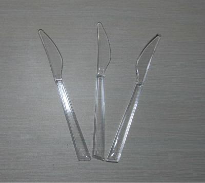 China Classic Style Disposable 180mm Long Crystal Polystyrene Plastic Cutlery High Quality for sale