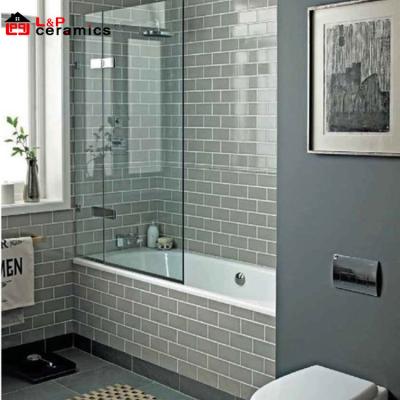 China Flat Hot Sale 3x6 Gray Subway Tile For Vertical Shower Wall for sale