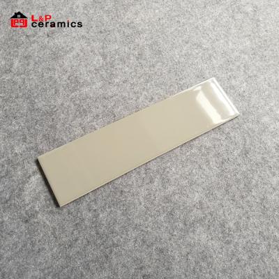 China USA Subway Flat Elegant Gray Ceramic Tile 10x40 Wall For Backsplash, Kitchen, Bathroom, Shower for sale