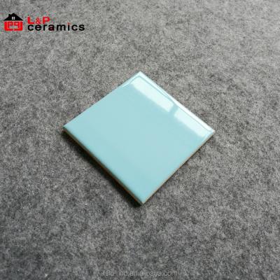 China USA 10x10 Sky Blue Flat Elegant Ceramic Wall Subway Tile For Kitchen Backsplash, Bathroom, Shower for sale