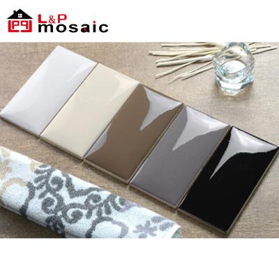 China USA Metallic Sleek Subway 3x6 Tile Glazed Ceramic Tiles Wall For Backsplash, Kitchen, Bathroom, Shower for sale