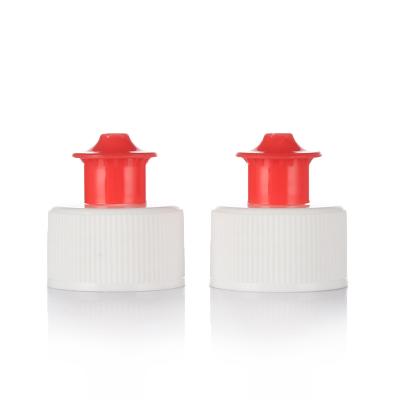 China Non Spill New Product Plastic Pull &push Cap 28/410 Push Pull Cap For Plastic Bottle for sale