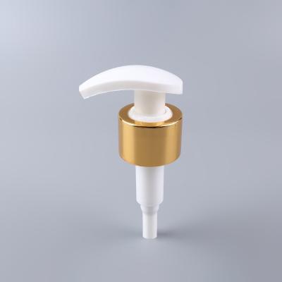 China Non Spill Good Sale Cosmetic Aluminum Lotion Pump 24mm Lotion Pump 28mm for sale