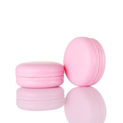 China Top Grade Plastic Cosmetic Macaron Cream Pink Fancy Jar Cosmetic Jars for sale