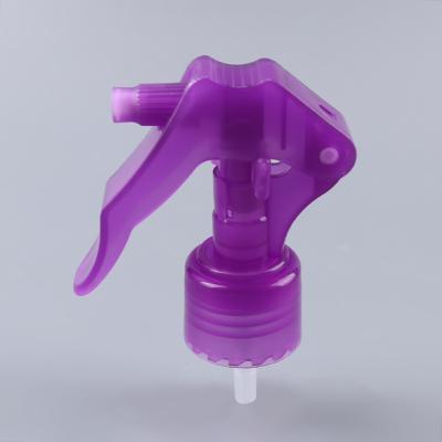 China Non Spill 24/410 Mini Trigger Sprayer Purple Color Plastic Mist Trigger Sprayer for sale