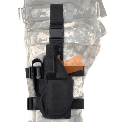 China Left Handed Adjustable Tactical Gun Holster Airsoft Pistol Pouch Molle Drop Leg Thigh Left Handed Gun Holster for sale