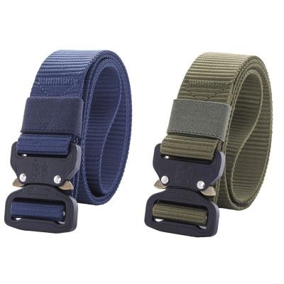 China Heavy Duty Riggers Belt Tactical Belt Military Style Webbing Riggers Belt Metal Buckle Heavy Duty Fast Belt For Men for sale