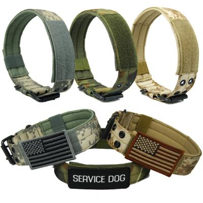 China Outdoor Adjustable Training Collarr Military Tactical Dog Collar K9 Working Durable Adjustable Collar Outdoor Training Dog Collars for sale