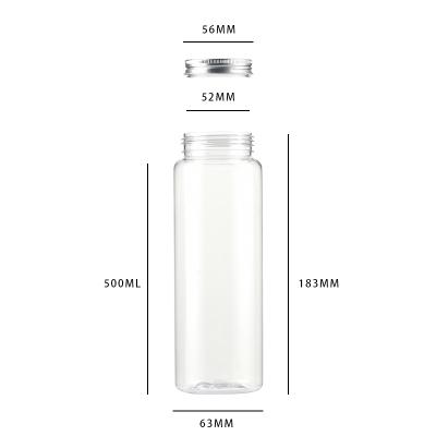 China food & Beverage Packaging 16 Ounce 17 Ounce ACP Clear Plastic Milk Bottle Beverage Bottle Coffee Bottles for sale