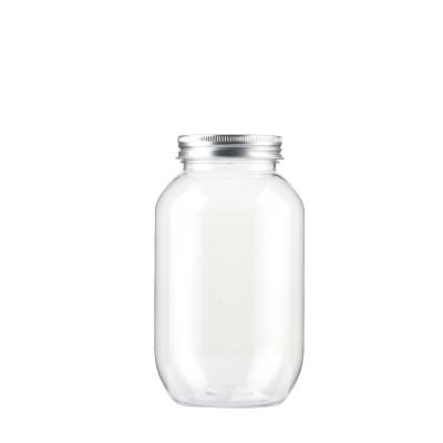 China Beverage Packaging 16 Ounce Transparent Wide Mouth Tea Cold Bottle Milk Bottle Plastic Milk Bottle Plastic Milk Bottle With Lid for sale