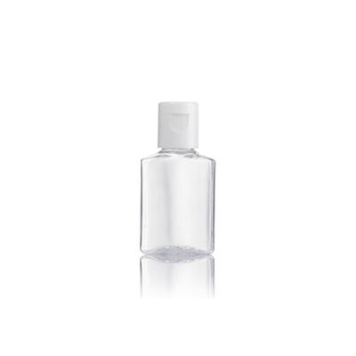 China Cosmetic High Quality Transparent Clear Flip Top Bottle Mini ACP 20ml Square Cosmetic Bottle for sale