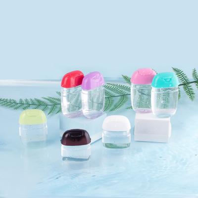 China Free Sample 1oz Personal Care Plastic Small Flip Cap Plastic Flat Square Lid Bottle Lid Bottle for sale