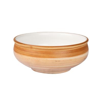 China Sustainable Wholesale Home Restaurant Hotel Large Belly Handmade Glazed Ceramic Bowl for sale