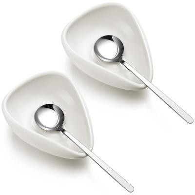 China Viable Custom Kitchen Coffee Accessories Stirrers Holder Ceramic Teaspoon Rest For Coffee for sale