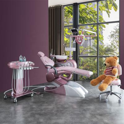 China Chinese Metal Chairs Dental Unit for Child or Adult Multifunctional Dental Set with Mini Cart for sale