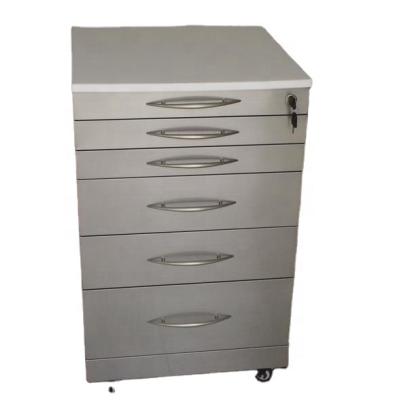 China Highs Toughness Traditional Clinic Furniture Medical Movable Dental Cabinet With 5 Suitable Drawers for sale