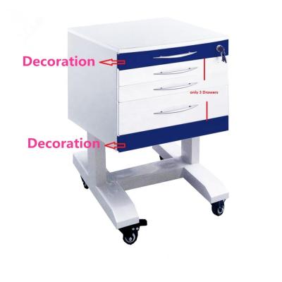 China Convenient And Durable Traditional Stainless Steel Movable With Partition Dental Clinic Cabinet for sale