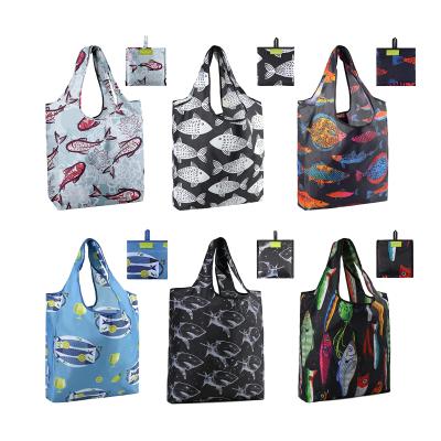 China 2022 New Style Reusable Logo Women Polyester Hand Shopping Waterproof High Quality Reusable Custom Bag for sale