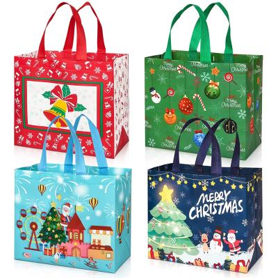 China Eco-friendly Exquisite Custom Logo Christmas Style Shopping Gift Eco Non Woven Waist Bag for sale