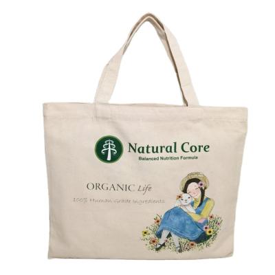 China Eco-friendly Cheap Customized Original Cotton Shopping Bag Logo Organic Natural Canvas Bag With Logo for sale