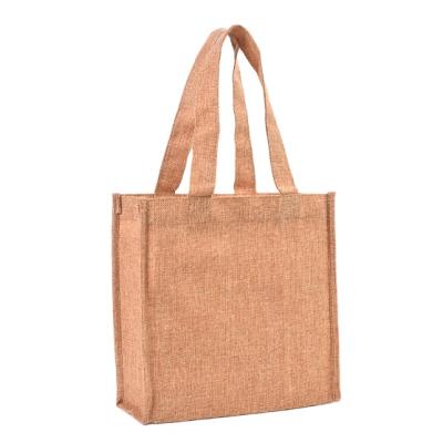 China High Quality Reusable Manufacturer Cheap Natural Recycle Jute Carrier Foldable Handbags for sale