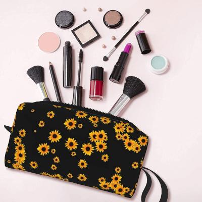 China Eco Friendly Reusable Fashion Canvas Organic Cotton Big Make Up Cosmetic Bag Custom Logo for sale