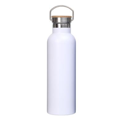 China PORTABLE 20oz Wide Mouth Vacuum Flask Bottle Double Wall Prostar Stainless Steel Water Bottle With Bamboo Lid for sale