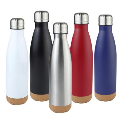 China Prostar PORTABLE Cola Shaped Double Wall Vacuum Bottle Cork Based Stainless Steel Thermos Bottle High Grade Drinking Bottle for sale