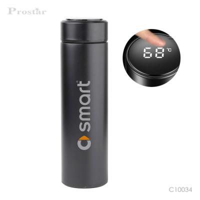 China Prostar Custom Sustainable Smart Thermo Water Bottle Dual Wall Insulated Vacuum Flask With Led Temperature Display for sale