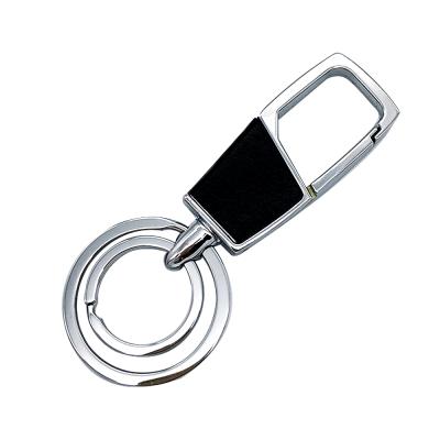 China Man Fashion Mens Carabiner Key Chain Business Leather Key Chain Keyring for sale