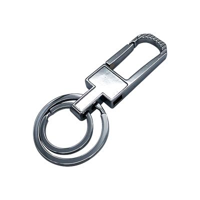 China Custom Carabiner Man Metal Key Chain With Double Rings Key Chain for sale