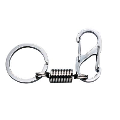 China Snap Man Metal Double Key Ring Spring Key Ring Car Key Holder for sale