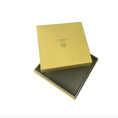 China Custom Logo Eco-friendly Yellow Color Paper Packaging Box New Design Jewelry Box for sale