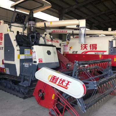 China Agricultual Machinery 4LZ-6.0 FMWORLD Used Rubber Track Paddy Rice Combine Harvester for sale