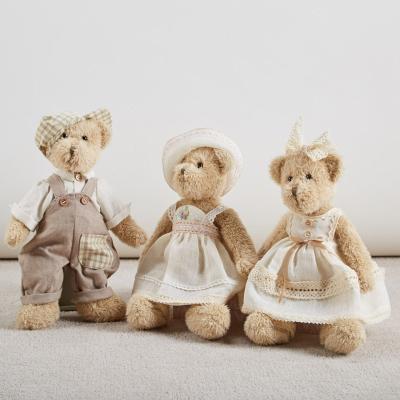 China 2019 New Personalized Promotional Plush Stuffed Couples Teddy Bear Plush Toy With Dress for sale