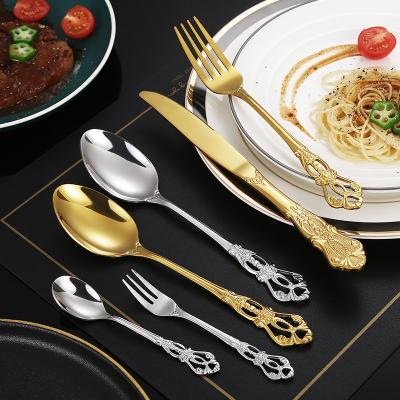 China Sustainable Stainless steel Western knife and fork light luxury hotel Western restaurant high-end tableware for sale