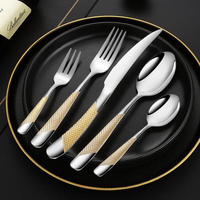 China Sustainable Stainless steel Western knife and fork light luxury hotel Western restaurant high-end tableware for sale