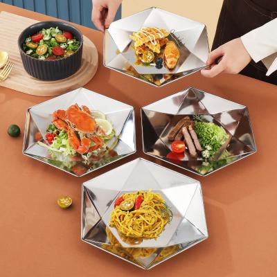 China Sustainable 304 stainless steel tableware products Hotel restaurant special Korean plate for sale