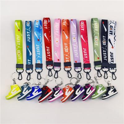 China Marriage favors & Party Gifts 3d Sneaker Pink Mini Sublimation Custom Earphone Accessories Bridal Lanyard Shoe Keychain For Apple AirPods pro for sale