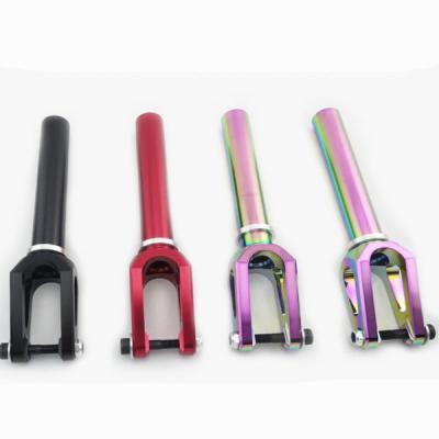 China 6061 Aluminum Rainbow Color Dirt Scooter Fork Strong And High-Precision for sale